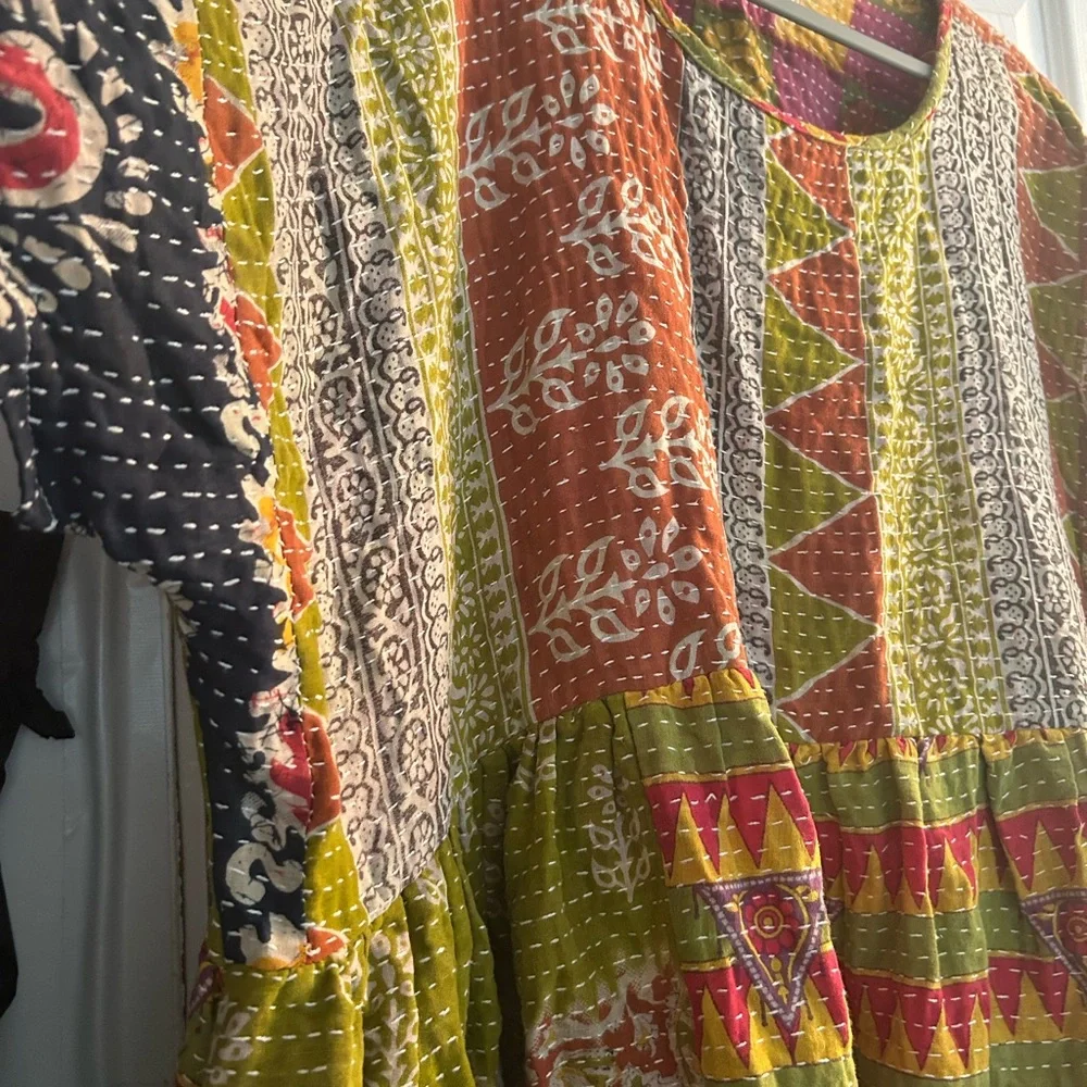 Colorful Patterned Mini Dress - Picture 2 of 5